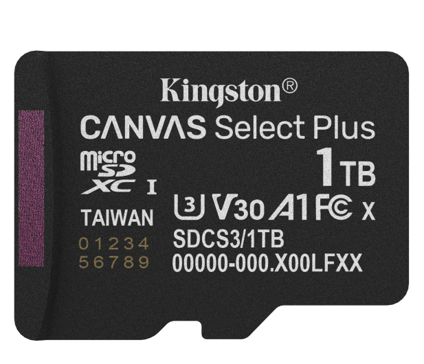 Kingston 1TB microSDXC Canvas Select Plus Gen3 - 1347359 - zdjęcie